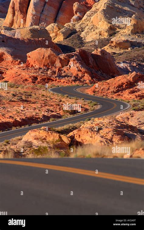 Road Valley Of Fire State Park Nevada Usa Mohave Desert Stock Photo