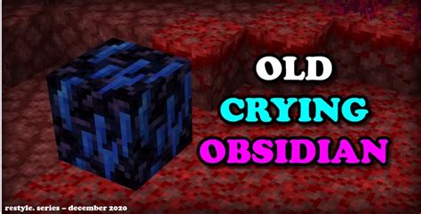 Old Crying Obsidian Minecraft Texture Pack