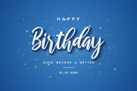 Birthday Celebration Blue Happy Birthday Background 1225141 Vector