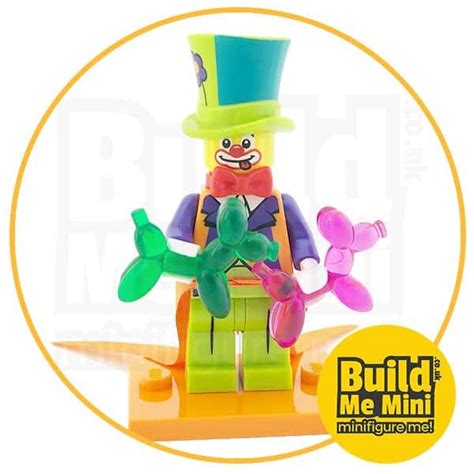 Lego Series 18 Cmf Clown Balloon Man Suit Minifigure Build Me Mini