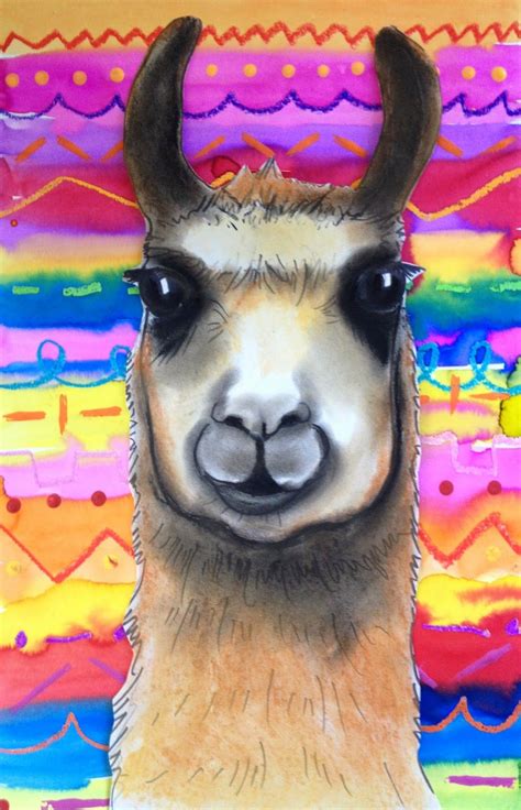 Alpacas Mondrian Hispanic Art Llama Arts Peruvian Art South