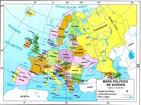 Mapa Mapa De Los Países Del Continente Europeo