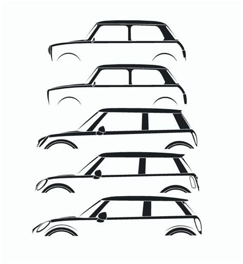 Car Silhouette History Stickers For Mini Cooper Classic And Etsy
