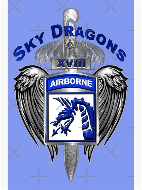 Xviii Airborne Corps “sky Dragons” Poster By Soldieralways Redbubble