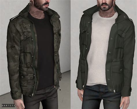 Cargo Jacket Darte77 Custom Content For Ts4 Sims 4 Sims Sims 4