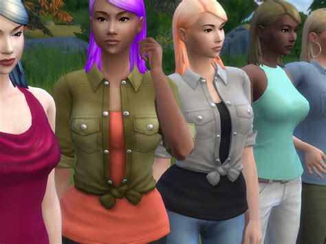The Sims Resource Medium Get Together Hair Recolor
