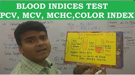 Blood Indices Pcv Mcv Mch Mchc Test And Formula Hematocrit Mcq