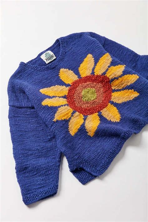 Vintage Sunflower Sweater Sweaters Vintage Urban Outfitters