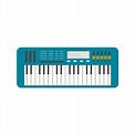 vector iconos planos de instrumentos musicales de teclado. lindo equipo ...