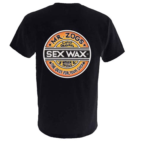 Mr Zogs Sex Wax Mens Fade Tee Black Seaside Surf Shop