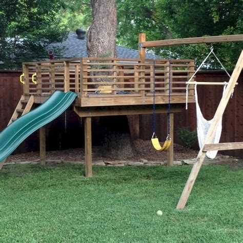 01 Awesome Small Backyard Playground Landscaping Ideas