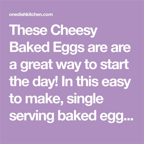 These Cheesy Baked Eggs Are Are A Great Way To Start The Day In This