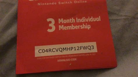 Online 3 Month Individual Membership Code Nintendo Switch Only Youtube