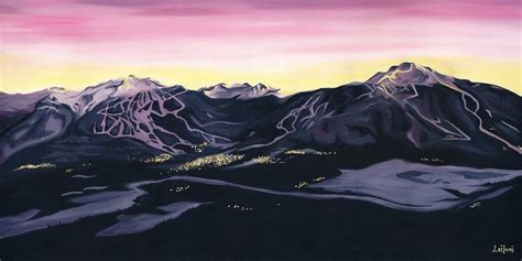 Whistler Blackcomb Evening Glow Whistler Blackcomb Whistler Artist Art