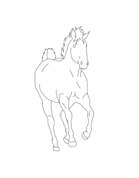 Join the two ovals on the left with two arcs. Running horse outline by Slashon on DeviantArt