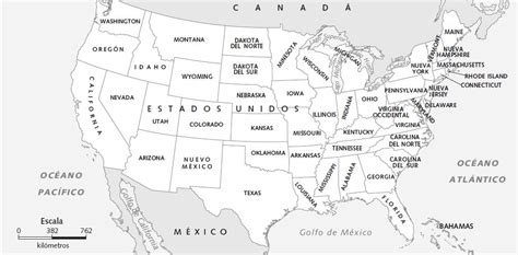 mapa de estados unidos con nombres para imprimir en p