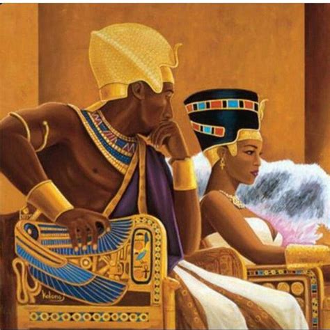 African King Queen His Her Black Love Black Art African American Artist