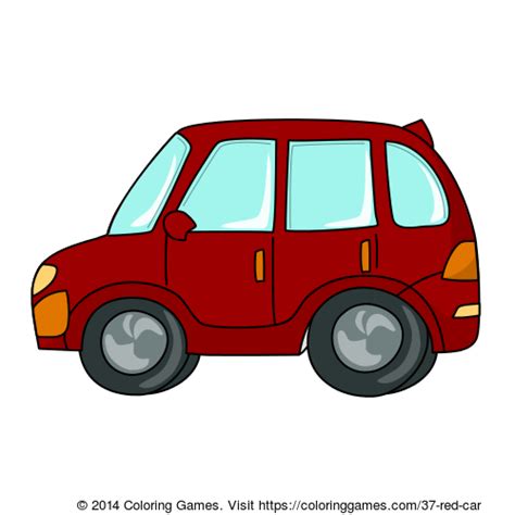 A Red Car Is Shown On A White Background