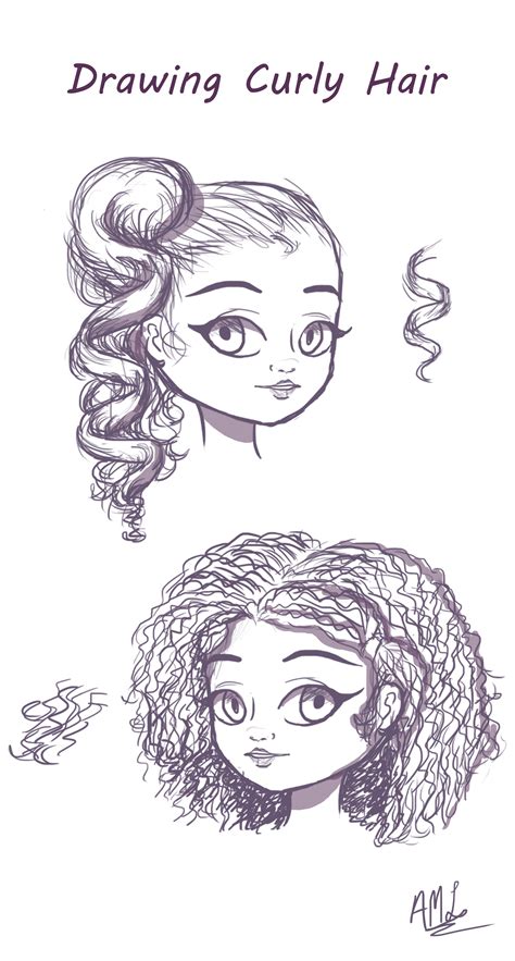 How To Draw Blue Curly Hair At How To Draw