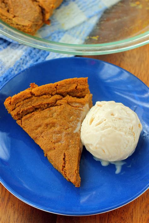 Impossible Crustless Pumpkin Pie With Dairy Free Coconut Ice Cream