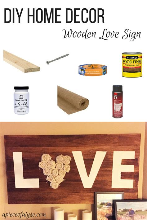 For a simple option, we've created printables for you to frame and add to your creating your own decor is rewarding: DIY Love Sign - A Piece of Alyse