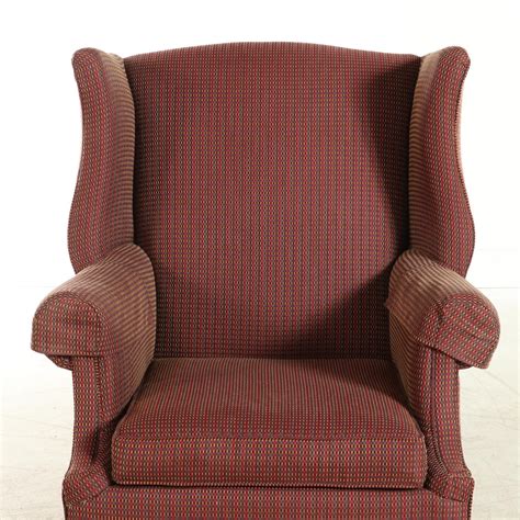 Clayton Marcus Clayton House Custom Upholstered Wingback Armchair Ebth