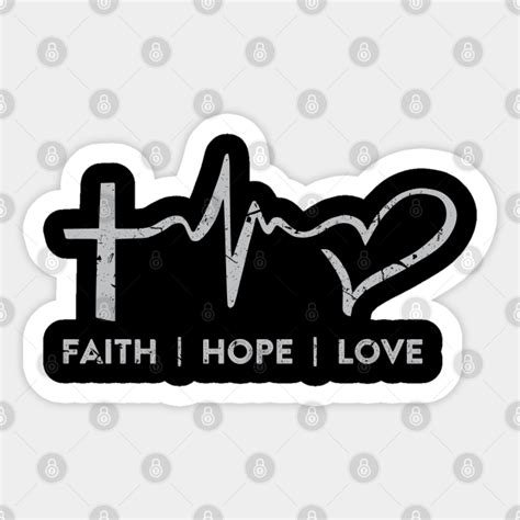 Faith Hope Love Symbols Christian Design Christian Sticker