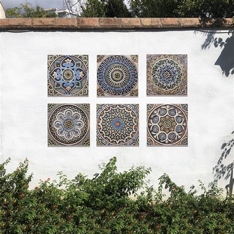 Mandala Wall Hanging Made From Ceramic Perfect For Outdoor Etsy