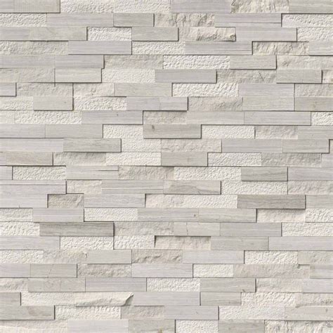 Rockmount Stacked Stone White Oak Multi Splitface Panel 6x24 Tiles