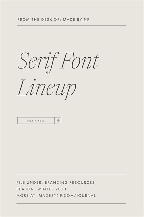 Chic Serif Fonts To Use For Your Next Branding Project Top Serif