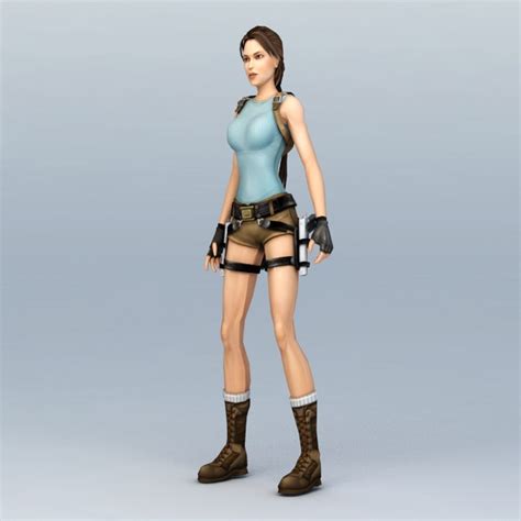 Tomb Raider Lara Croft Character 3d Model 3ds Max Files Free Download