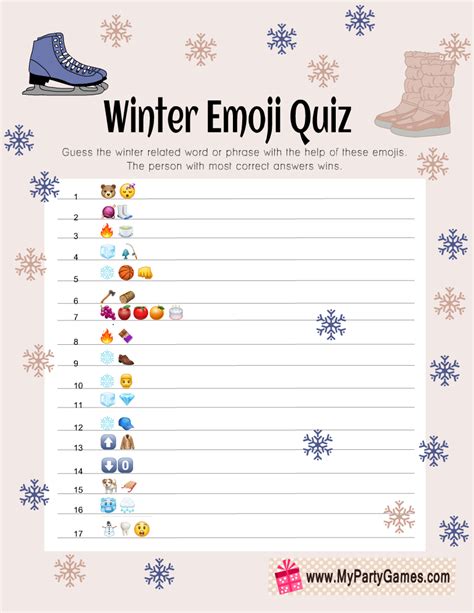 Free Printable Winter Emoji Quiz With Answer Key Emoji Quiz Quiz With Sexiezpix Web Porn