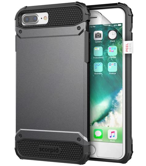 Apple Iphone 8 Plus Tough Protective Case W Screen Protector R7