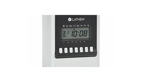 Lathem Time Clock 800p Manual