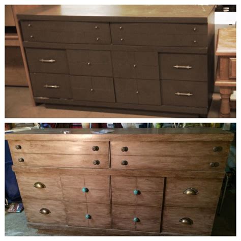 Brown Painted Dresser Redo Painted It With Taupe Chalk Paint And