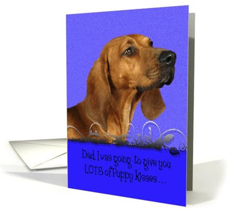 Fathers Day Licker License Featuring A Redbone Coonhound Card