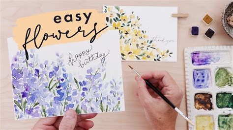 How To Paint Simple Watercolor Cards Youtube