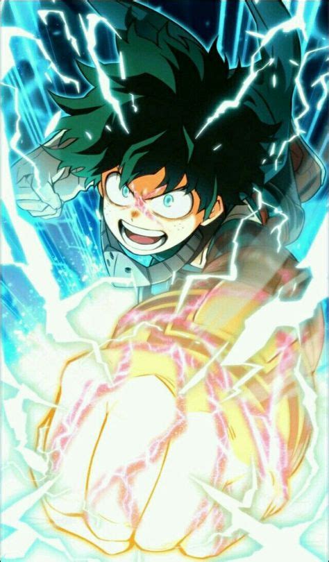 Lightning Barrier Deku Izuku Midoriya Anime