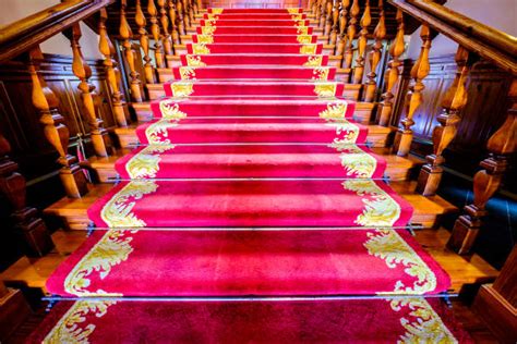 Staircase Steps Carpet Red Carpet Stock Photos Pictures And Royalty Free