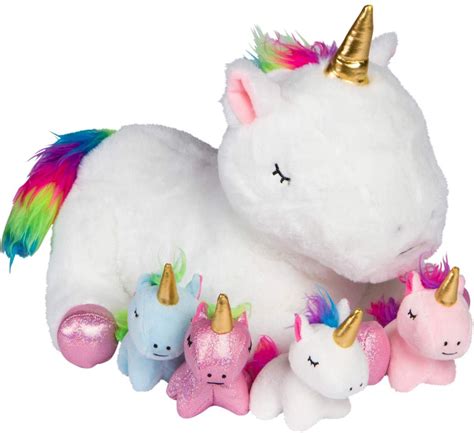 Snug A Babies Mommy Unicorn Stuffie With 4 Baby Unicorns In Her Tummy