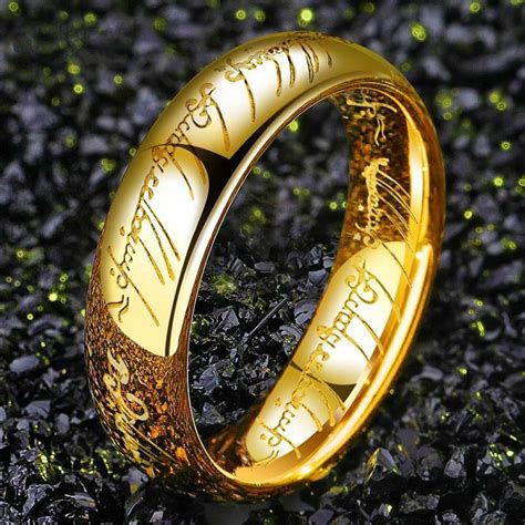 Lord Of The Rings Wedding Band Mens Lord Of The Rings Unisex Tungsten