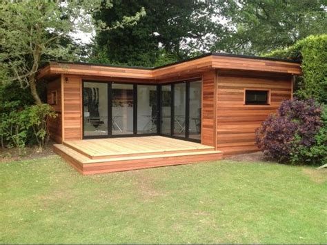 L Shape Contemporary Garden Room Contemporary Garden Rooms Contemporary Garden Garden Cabins