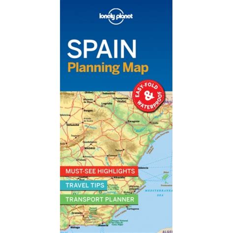 Travel Map Espagne Planning Map Lonely Planet Our Products Aux