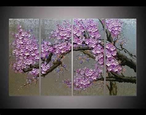 Three Panels Of Purple Flowers On A Gray Background Each With An Image