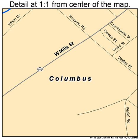 Columbus North Carolina Street Map 3713980