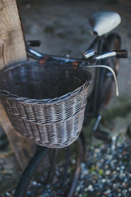 Vintage Bike Basket Fill With Flowers For A Lovely Decoration Rustic