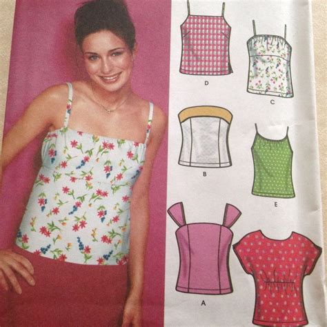 6 Easy Summer Tops Sewing Pattern Simplicity 9270 Uncut Size 4 6 8 10