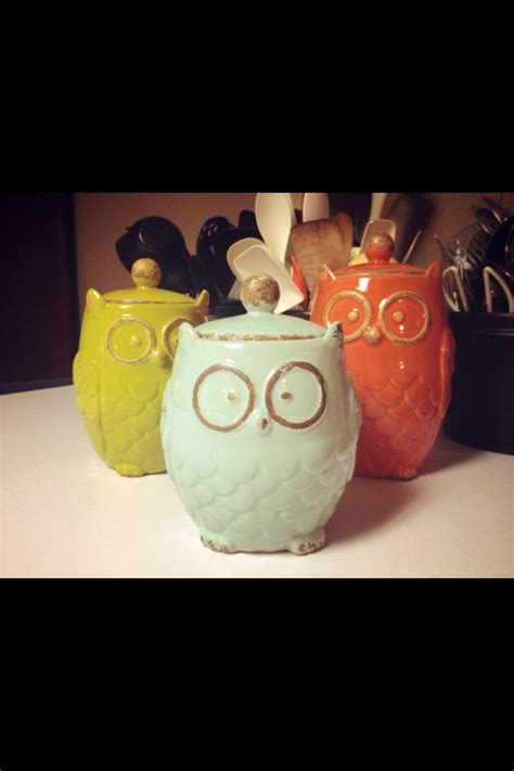 Owls For The Kitcheni Want These For My Kitchen They Are So Cute Owl Kitchen Decor Owl