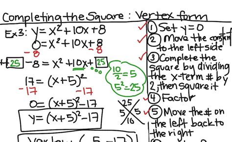 Other quadratic equations have no real solutions; How To Go From Standard Form To Vertex Form By Completing The Square