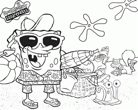 Spongebob Printable Coloring Page Coloring Page For Coloring Home